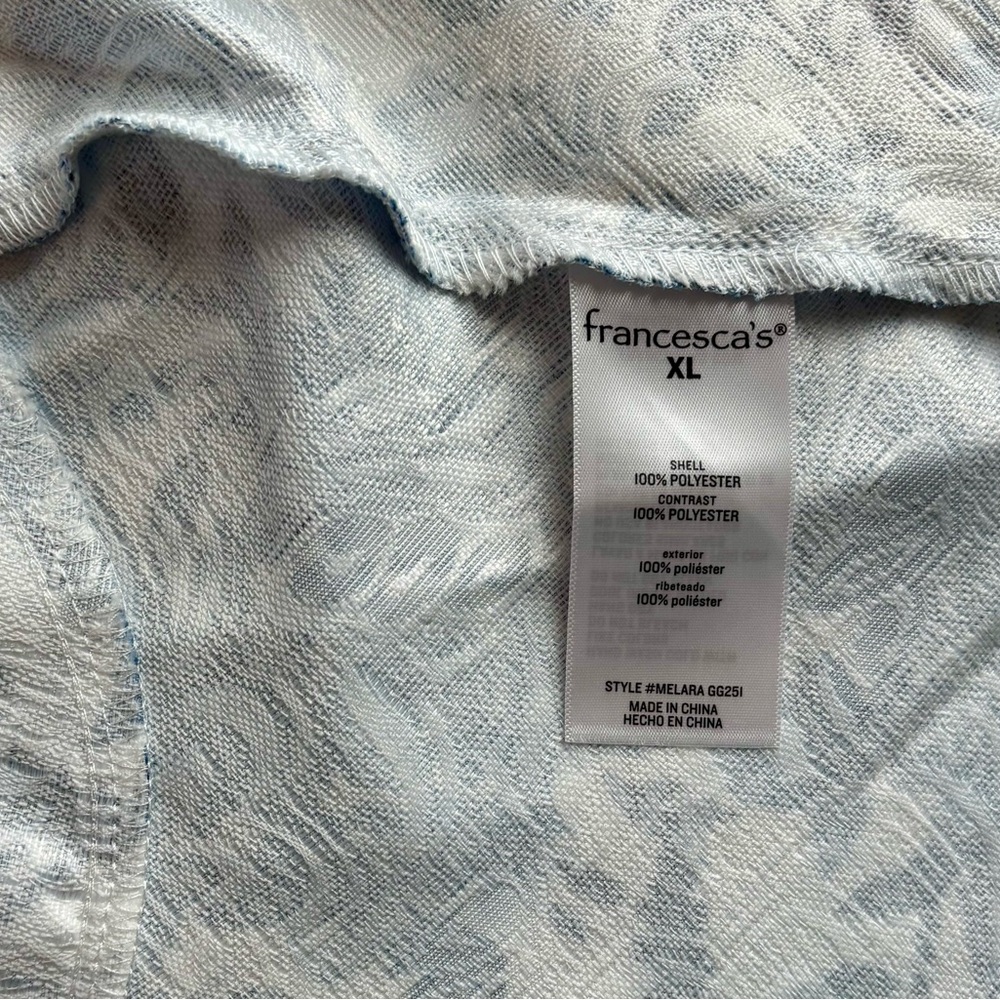 Francesca's Collections Blue and White Floral Mini Dress - Picture 6 of 10